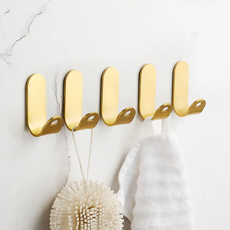 Towel Hooks Gold Adhesive Wall Mounted Rustproof Aluminum Hooks Heavy Duty for Bathroom Kitchen Bedroom Door
Towel Hooks Gold Adhesive Wall Mounted Rustproof Aluminum Hooks Heavy Duty for Bathroom Kitchen Bedroom Door