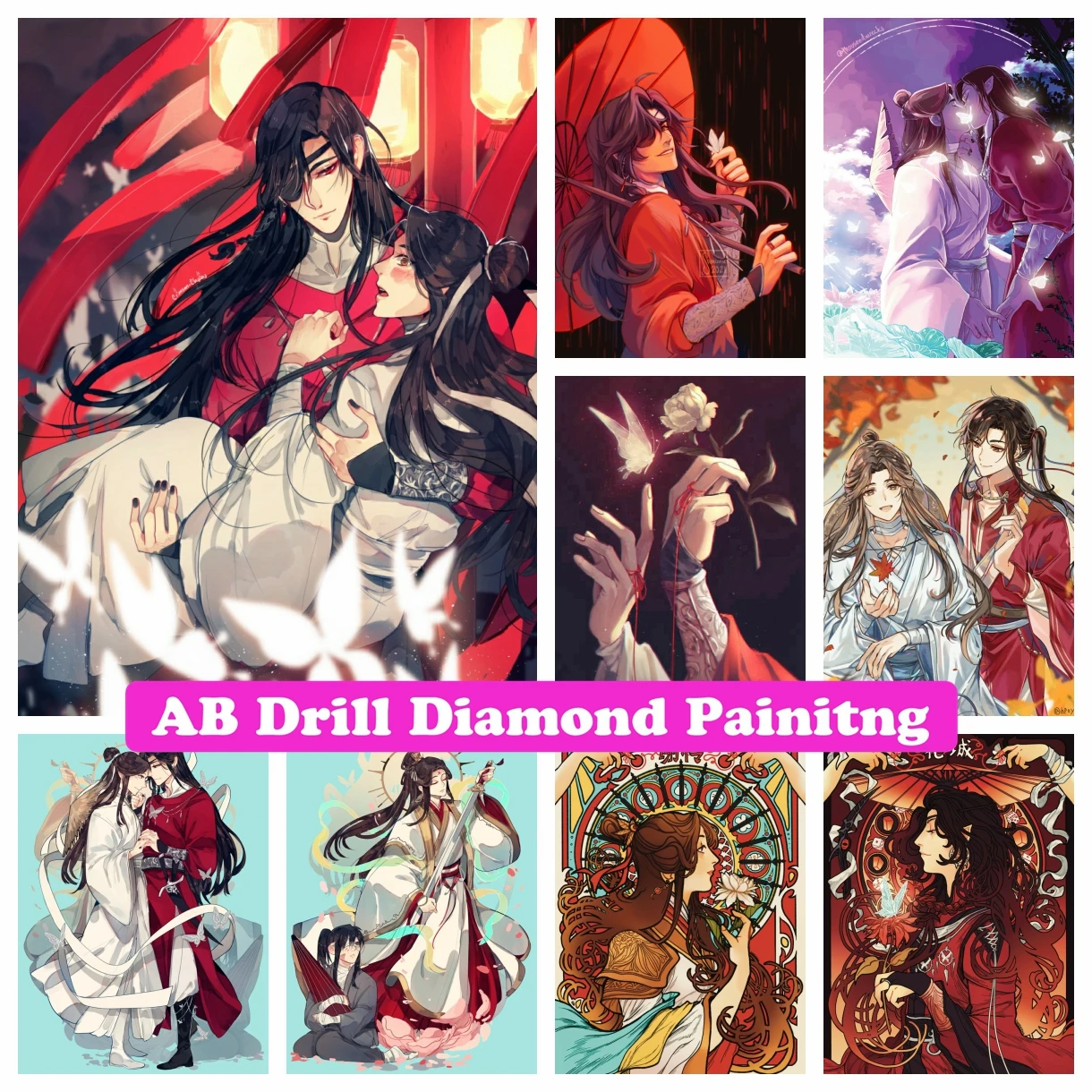 Heaven Official's Blessing Anime DIY AB Diamond Painting Embroidery Hua Cheng Xie Lian Tian Guan Ci Fu Cross Stitch Home Decor
Heaven Official's Blessing Anime DIY AB Diamond Painting Embroidery Hua Cheng Xie Lian Tian Guan Ci Fu Cross Stitch Home Decor