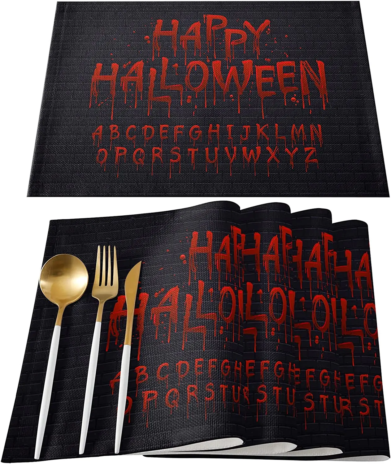 Placemats Set of 4 Scary Red Bloody Words Non-Slip Place Mats 12x18 Inch Washable Place Mats Heat Resistant Holidays Table Mats
Placemats Set of 4 Scary Red Bloody Words Non-Slip Place Mats 12x18 Inch Washable Place Mats Heat Resistant Holidays Table Mats