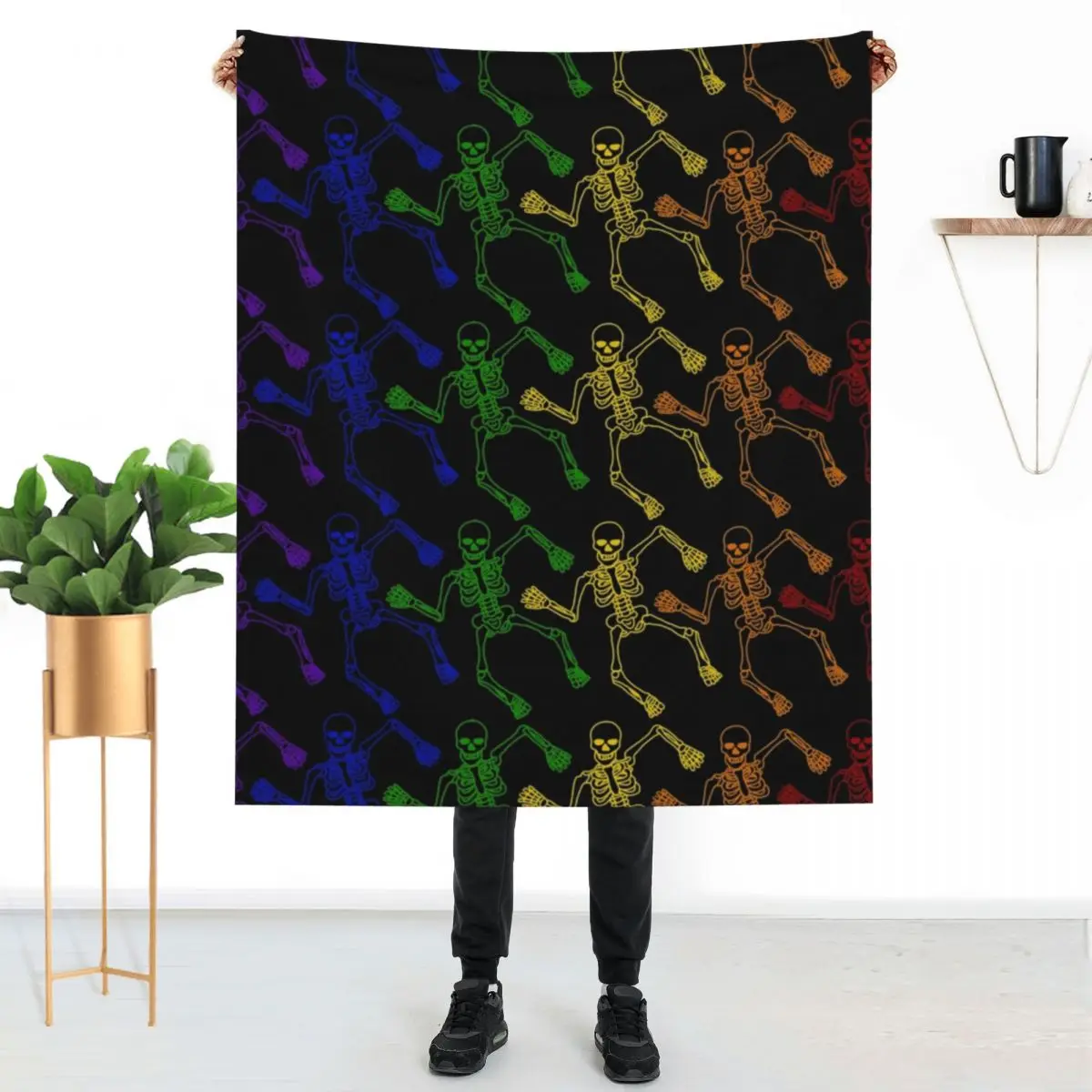 Colorful Skeleton Print Blanket Funny Halloween Comfy Big Thick Throw Blanket Very Warm Bed Blankets
Colorful Skeleton Print Blanket Funny Halloween Comfy Big Thick Throw Blanket Very Warm Bed Blankets