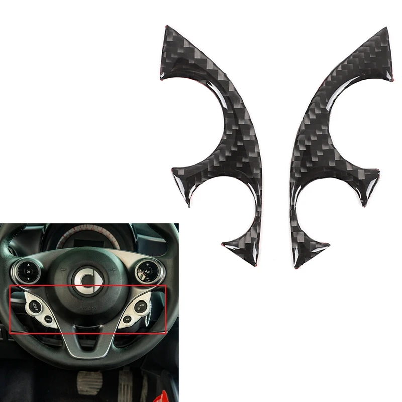 2Pcs/Set Car Carbon Fiber Steering Wheel Decoration Cover Trim Sticker Fit for Benz Smart 453 Fortwo 2016-2021
2Pcs/Set Car Carbon Fiber Steering Wheel Decoration Cover Trim Sticker Fit for Benz Smart 453 Fortwo 2016-2021