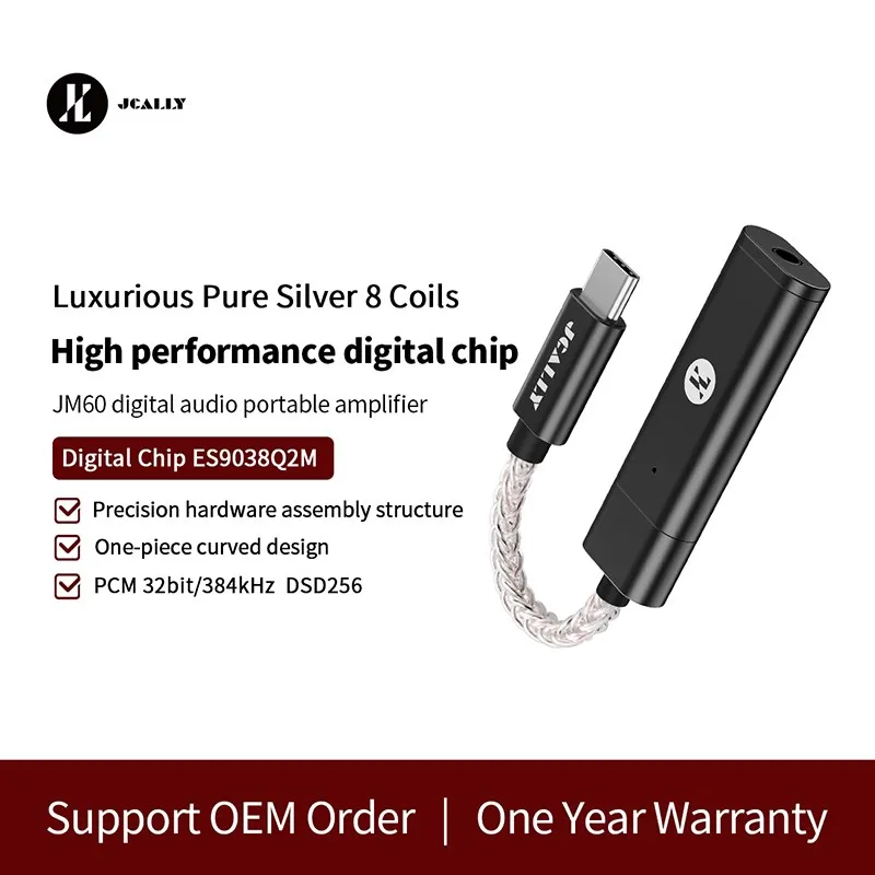 JCALLY JM60 JM60L USB Type-C / Lightning To 3.5mm Adapter Cable For Android /Apple Hi-res Earphone Adapter Digital Audio AMP DAC
JCALLY JM60 JM60L USB Type-C / Lightning To 3.5mm Adapter Cable For Android /Apple Hi-res Earphone Adapter Digital Audio AMP DAC