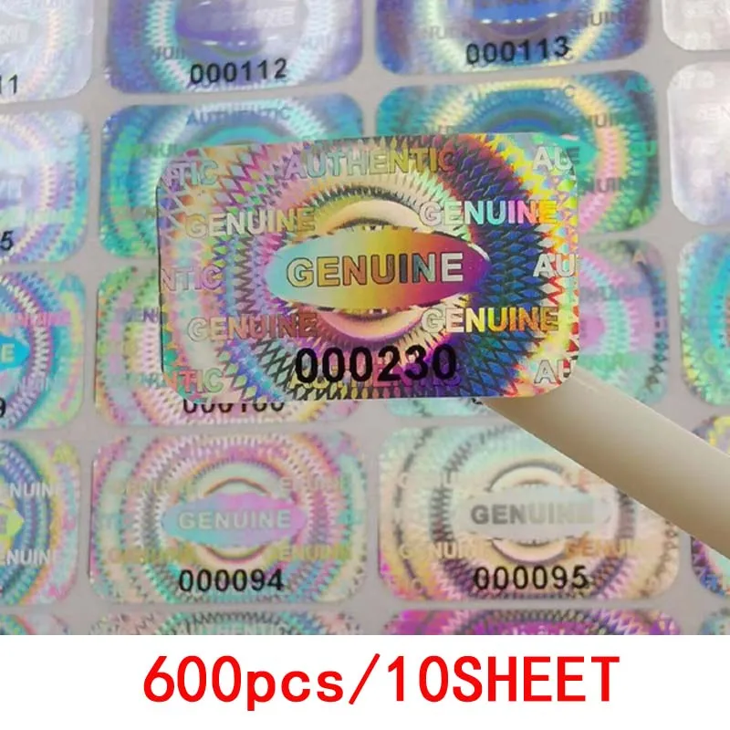 Голографические наклейки с серийными номерами 600 шт.
Голографические наклейки с серийными номерами 600 шт.