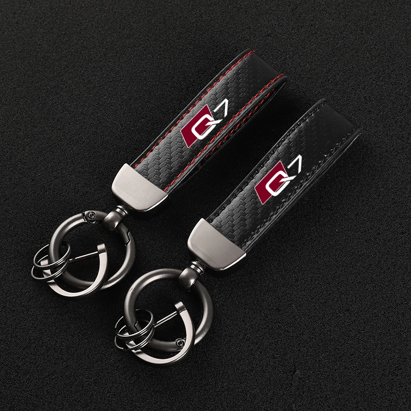 Leather Carbon Fiber Car Rings Keychain Zinc Alloy Keyrings For audi Q7 with logo car accessories
Leather Carbon Fiber Car Rings Keychain Zinc Alloy Keyrings For audi Q7 with logo car accessories