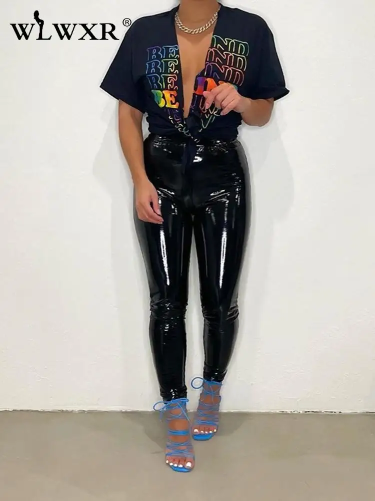 WLWXR Summer Letter Print Black T Shirts V Neck Bandage Tees Streetwear Short Sleeve Crop Top Ladies Loose Tops Women 2022
WLWXR Summer Letter Print Black T Shirts V Neck Bandage Tees Streetwear Short Sleeve Crop Top Ladies Loose Tops Women 2022