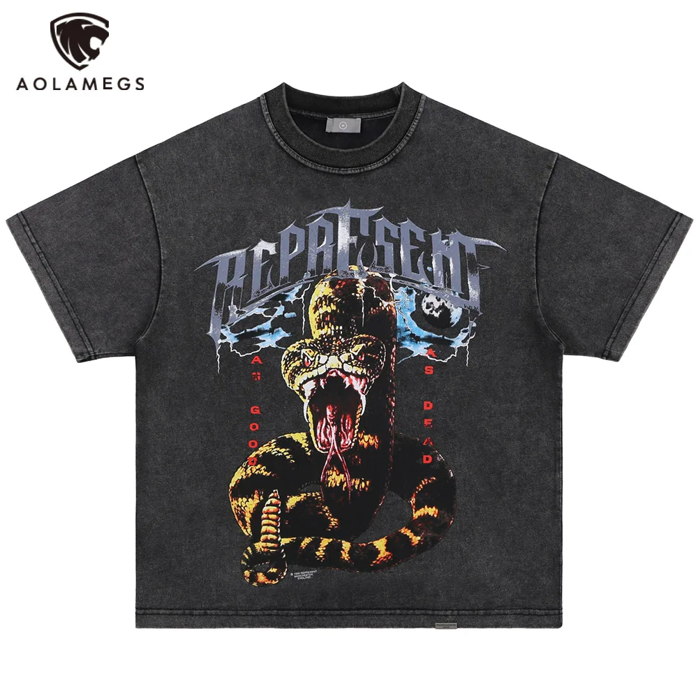 Aolamegs Vicious Horror Animal Print Oversized T-shirt Men O-Neck Short Sleeve Punk Cool Gothic Style Tee Tops Unisex Streetwear
Aolamegs Vicious Horror Animal Print Oversized T-shirt Men O-Neck Short Sleeve Punk Cool Gothic Style Tee Tops Unisex Streetwear