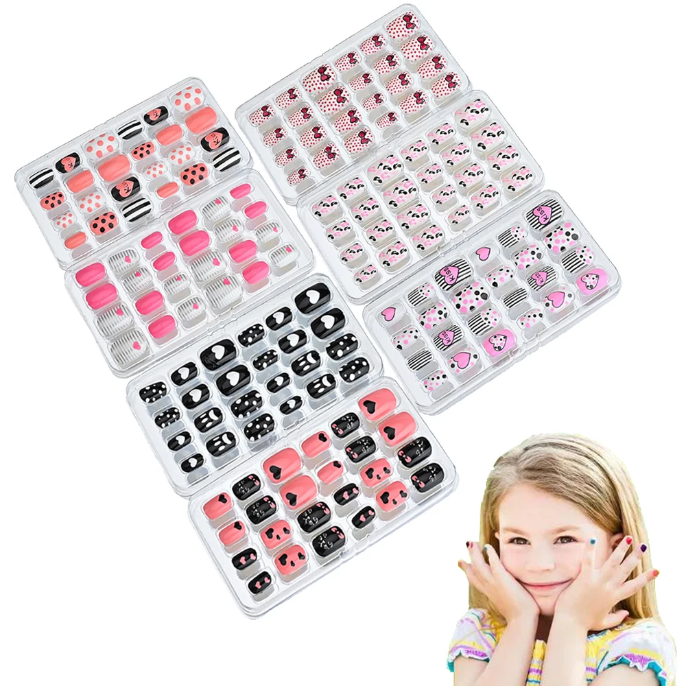24pcs/Kit Children Press On Nails Full Cover Fake Nails Tips For Kids Children Cute Girls Festival Cartoon Nail Manicure Tools
24pcs/Kit Children Press On Nails Full Cover Fake Nails Tips For Kids Children Cute Girls Festival Cartoon Nail Manicure Tools