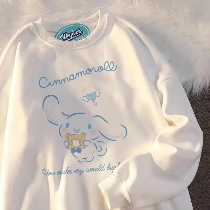 Sanrios Kawaii Anime Kuromi My Melody Cinnamoroll Cute Cartoon Kids Spring Autumn White Sweatshirt Base Layer Top Birthday Gift
Sanrios Kawaii Anime Kuromi My Melody Cinnamoroll Cute Cartoon Kids Spring Autumn White Sweatshirt Base Layer Top Birthday Gift