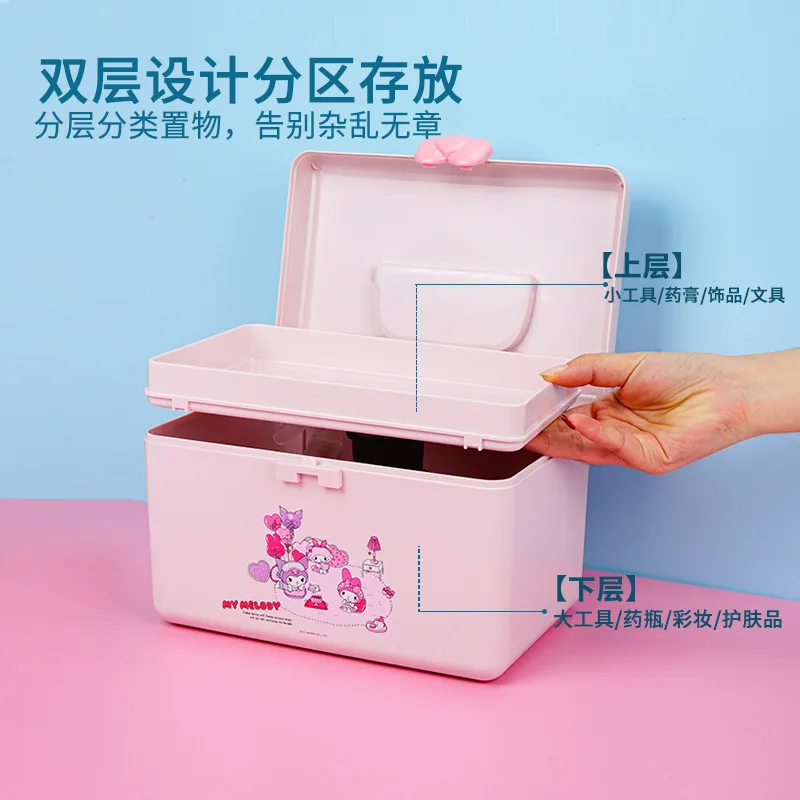Kawaii Sanrio Original Kittys My Melody Cinnamoroll Anime Cartoon Toolbox Printed Cute Multilayer Carrying Organizer
Kawaii Sanrio Original Kittys My Melody Cinnamoroll Anime Cartoon Toolbox Printed Cute Multilayer Carrying Organizer