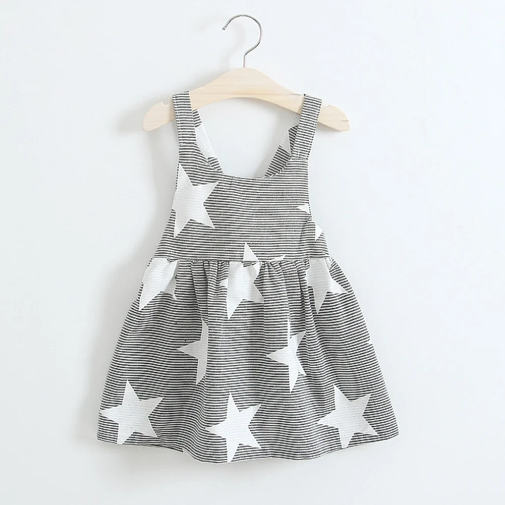 Summer New Suspender Dress Girls Striated Star Printed Sleeveless Children Dress Backless Kids Dresses Girls Clothing
Summer New Suspender Dress Girls Striated Star Printed Sleeveless Children Dress Backless Kids Dresses Girls Clothing