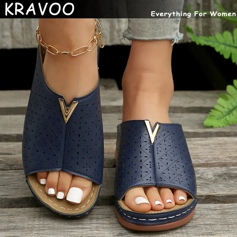 KRAVOO Casual Plus Size 44 Platform Slippers Women Summer Metal Decoration Wedge Sandals Woman 2023 Non Slip Beach Flip Flops
KRAVOO Casual Plus Size 44 Platform Slippers Women Summer Metal Decoration Wedge Sandals Woman 2023 Non Slip Beach Flip Flops