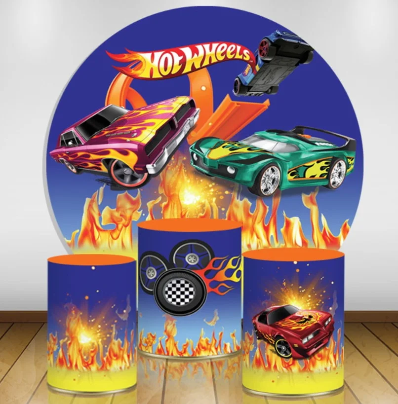 Hot Wheels Party Round Background Blaze Racing Car Boy 1st Birthday Circle Backdrop Cover Photo Booth Props Table Decoration
Hot Wheels Party Round Background Blaze Racing Car Boy 1st Birthday Circle Backdrop Cover Photo Booth Props Table Decoration