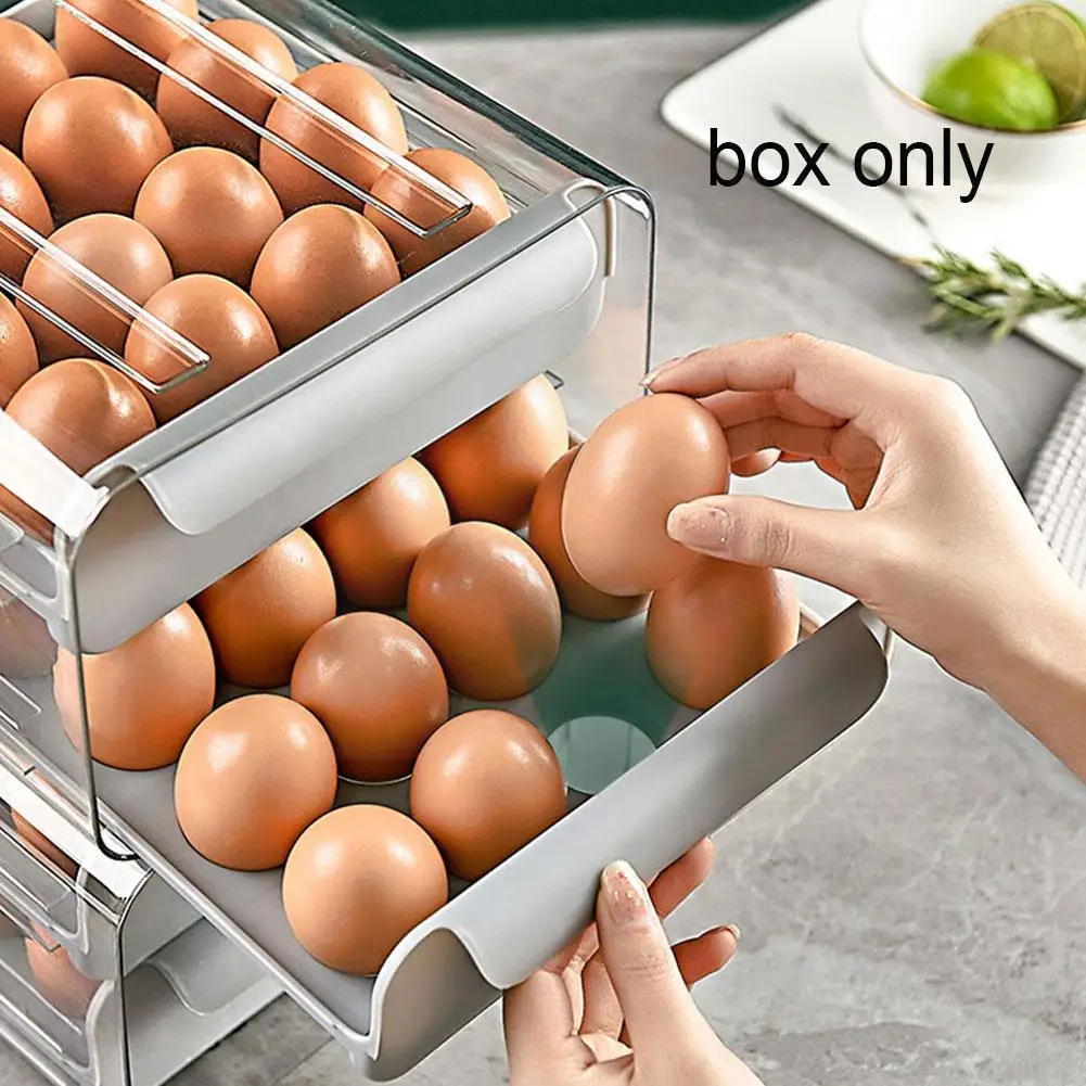 32 Grids Egg Storage Box Fridge Transparent Double Home Container Layer Egg Holder Kitchen Box Egg Organizer Drawer-type U6B2
32 Grids Egg Storage Box Fridge Transparent Double Home Container Layer Egg Holder Kitchen Box Egg Organizer Drawer-type U6B2
