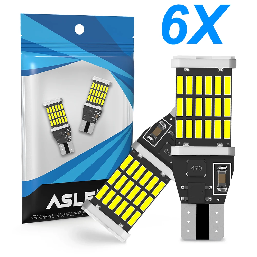 6PCS T15 W16W 921 912 T16 902 LED Bulbs High Power 4014 45SMD Super Bright 1200LM Replace Car Reversing Light White Amber Red
6PCS T15 W16W 921 912 T16 902 LED Bulbs High Power 4014 45SMD Super Bright 1200LM Replace Car Reversing Light White Amber Red