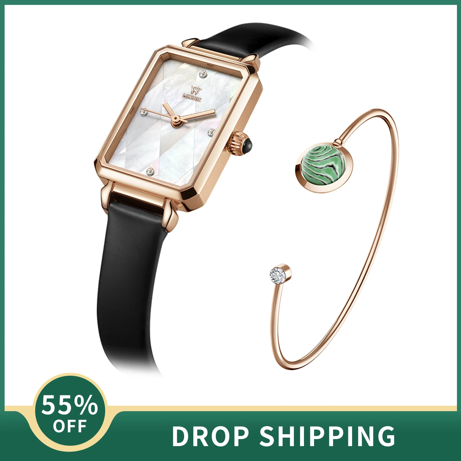 WS Fashion Watch for Women 2022 Luxury Diamond Pattern Mother of Pearl Watches with Black Leather Female Wristwatch Bracelet
WS Fashion Watch for Women 2022 Luxury Diamond Pattern Mother of Pearl Watches with Black Leather Female Wristwatch Bracelet