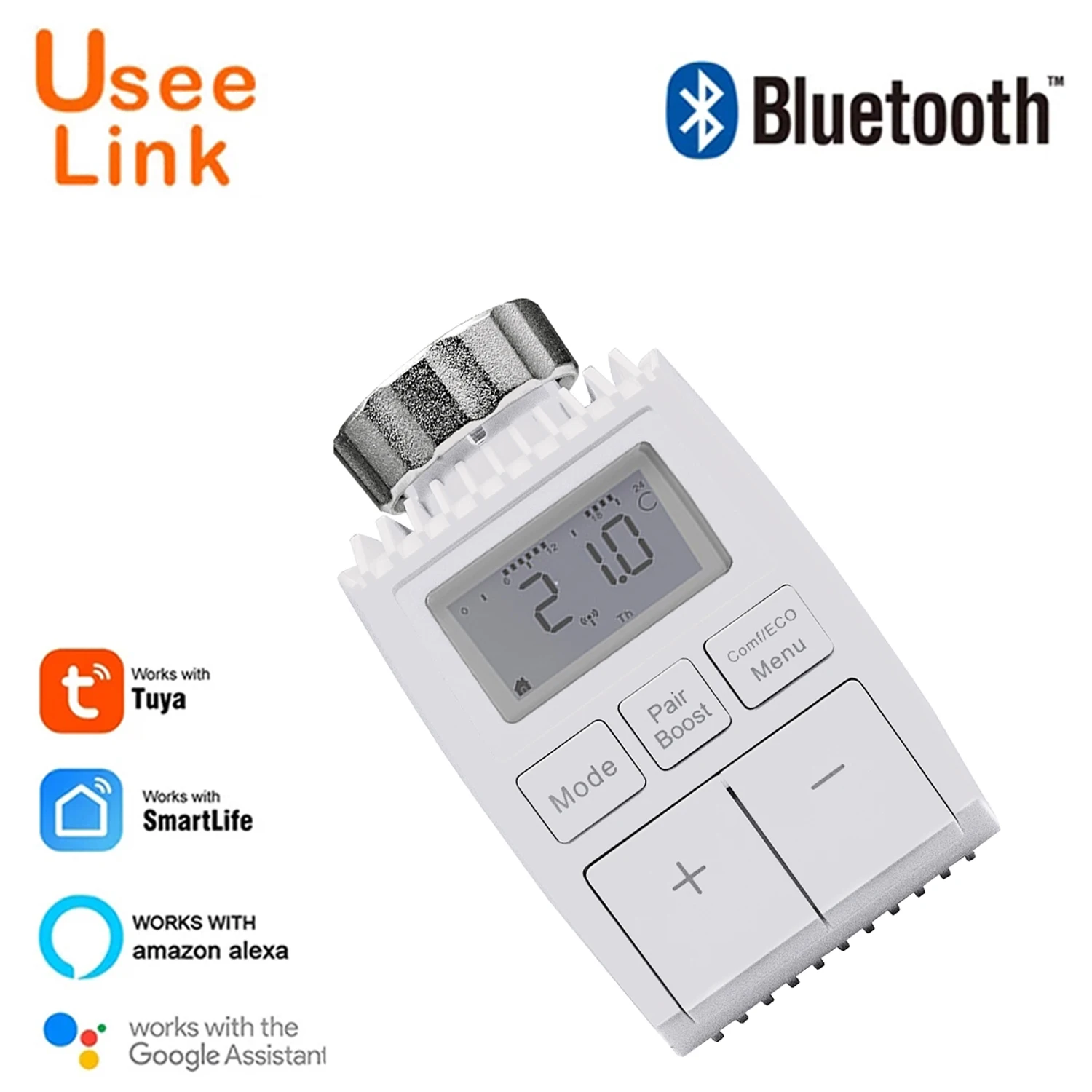 Tuya Smart BlueTooth Radiator Actuator Programmable Thermostat Thermostatic Radiator Valve Temperature Controller Support Alexa
Tuya Smart BlueTooth Radiator Actuator Programmable Thermostat Thermostatic Radiator Valve Temperature Controller Support Alexa