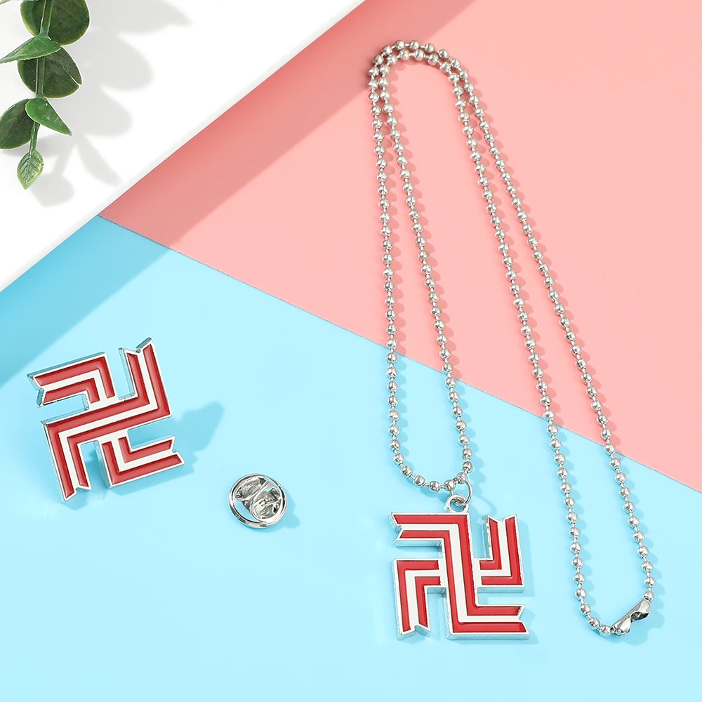 Tokyo Avengers Swastika Necklace Japanese Anime Tokyo Revengers Same Badges Neck Chain Pendants Accessories for Women Men Gifts
Tokyo Avengers Swastika Necklace Japanese Anime Tokyo Revengers Same Badges Neck Chain Pendants Accessories for Women Men Gifts