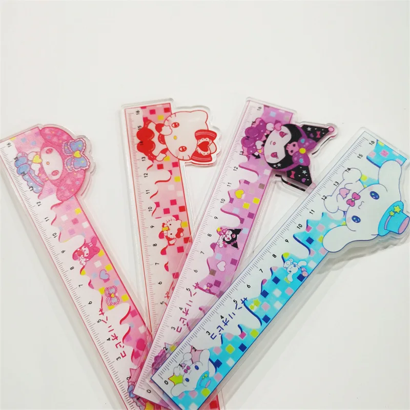 15cm Kawaii Cartoon Transparent Sanrio Anime Cinnamoroll Kuromi MyMelody Hello Kitty Student Scale Ruler Drawing Measuring Ruler
15cm Kawaii Cartoon Transparent Sanrio Anime Cinnamoroll Kuromi MyMelody Hello Kitty Student Scale Ruler Drawing Measuring Ruler