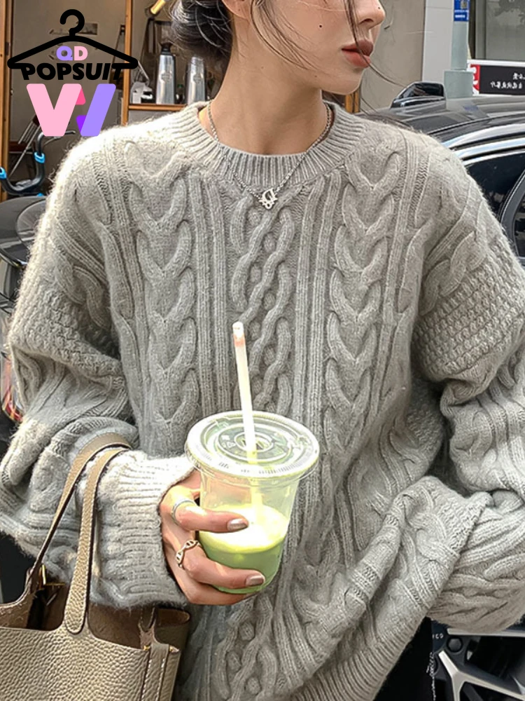 New In Autumn Winter Women's Sweater Loose Lazy Pullover Soft Knit Tops Fashion Elegant Temperament Womens Clothing Knitwears
New In Autumn Winter Women's Sweater Loose Lazy Pullover Soft Knit Tops Fashion Elegant Temperament Womens Clothing Knitwears