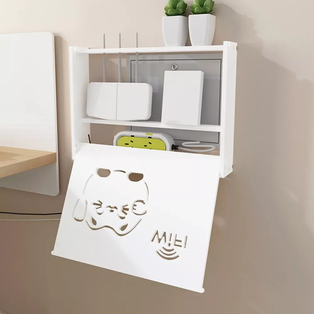 2023 Multifunction Shelf Wireless Wifi Router Box PVC Wall Shelf Hanging Plug Board Bracket Storage Box Bins Smile Cat Pattern
2023 Multifunction Shelf Wireless Wifi Router Box PVC Wall Shelf Hanging Plug Board Bracket Storage Box Bins Smile Cat Pattern