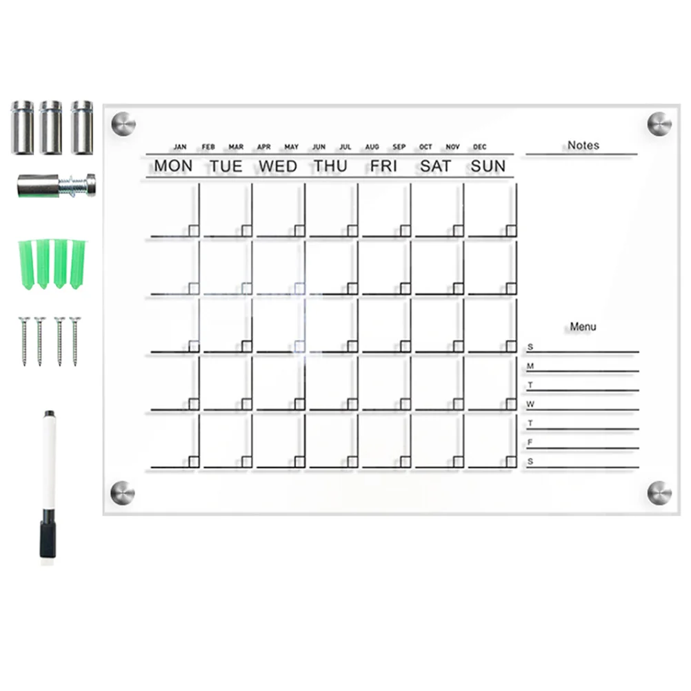 1 Set of Writing Memo Board Clear Acrylic Board Hanging Acrylic Calendar Weekly Planning Memo Board
1 Set of Writing Memo Board Clear Acrylic Board Hanging Acrylic Calendar Weekly Planning Memo Board