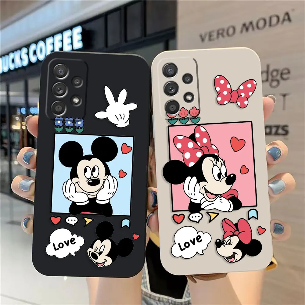 Case For Samsung Galaxy A91 A73 A72 A71 A53 A52 A51 A42 A33 AO3S 4G 5G Simple Liquid silicone Case Cartoon Mickey Minnie Mouse
Case For Samsung Galaxy A91 A73 A72 A71 A53 A52 A51 A42 A33 AO3S 4G 5G Simple Liquid silicone Case Cartoon Mickey Minnie Mouse
