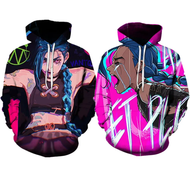Anime Game Role Playing LoL Cosplay Costumes Oversize Fleece Hoodie Hoodies Sweatshirts Jinx Arcane Pullover
Anime Game Role Playing LoL Cosplay Costumes Oversize Fleece Hoodie Hoodies Sweatshirts Jinx Arcane Pullover