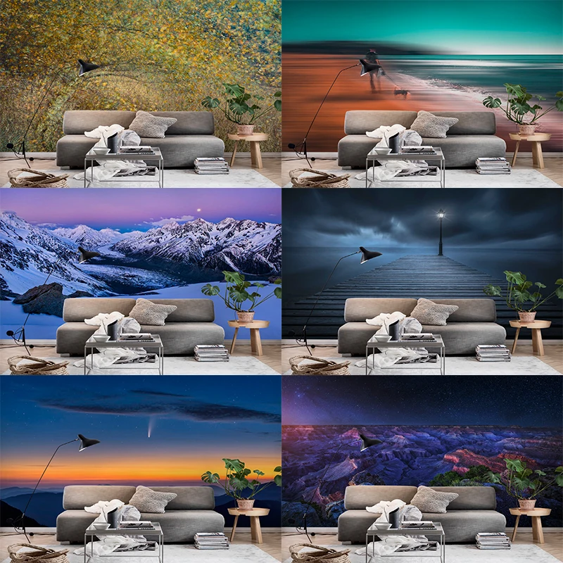 

Suitable for living room bedroom wall decoration large area beautiful night view tapestry natural print home decoration tapestry