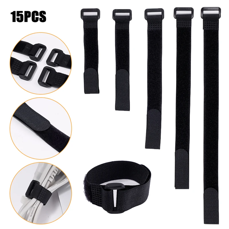 15PCS Nylon Reverse Buckle Cable Strap Hook Loop Fastener Cable Ties Strap Sticky Line Finishing Black 2cm width
15PCS Nylon Reverse Buckle Cable Strap Hook Loop Fastener Cable Ties Strap Sticky Line Finishing Black 2cm width