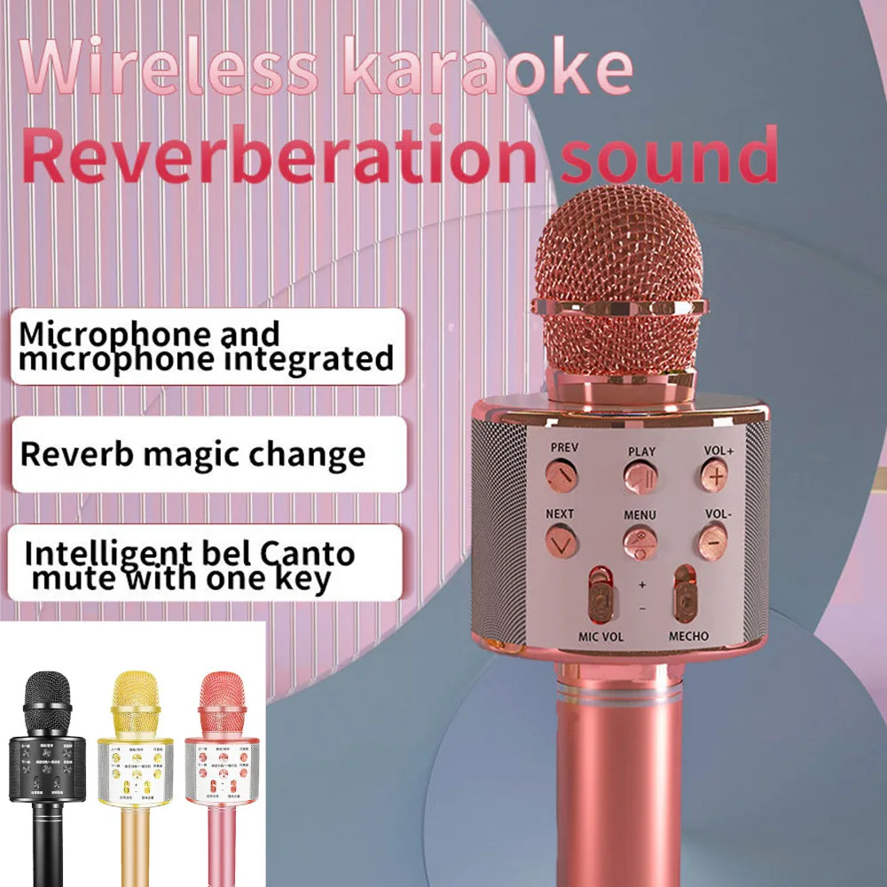 Handheld Wireless Microphone Power Amplifier Speaker Karaoke Microphone Home Party KTV Mic For Kids Sing Player
Handheld Wireless Microphone Power Amplifier Speaker Karaoke Microphone Home Party KTV Mic For Kids Sing Player