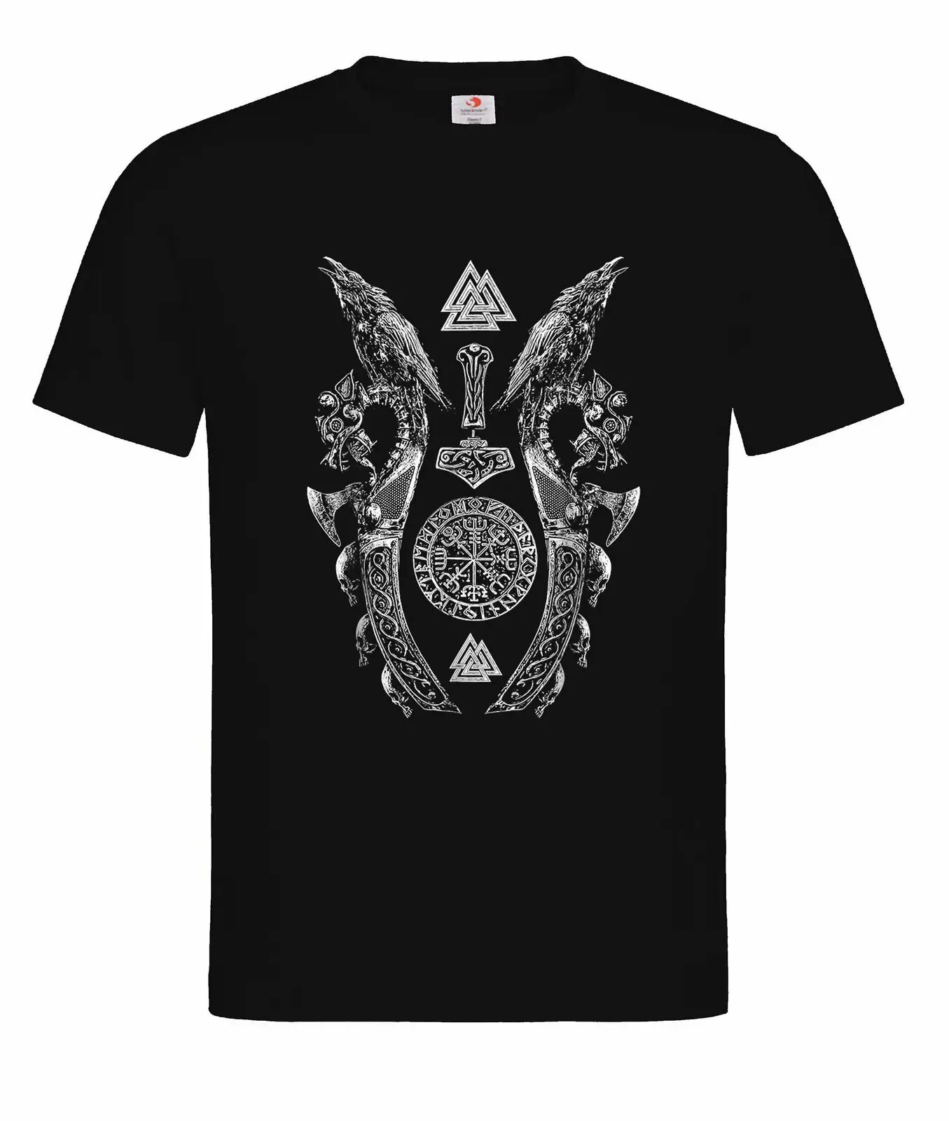 Unique Norse Thor Hammer Valkmut Compass Rune Odin Raven Vikings Rise T-Shirt. Summer Cotton Short Sleeve O-Neck Mens T Shirt
Unique Norse Thor Hammer Valkmut Compass Rune Odin Raven Vikings Rise T-Shirt. Summer Cotton Short Sleeve O-Neck Mens T Shirt