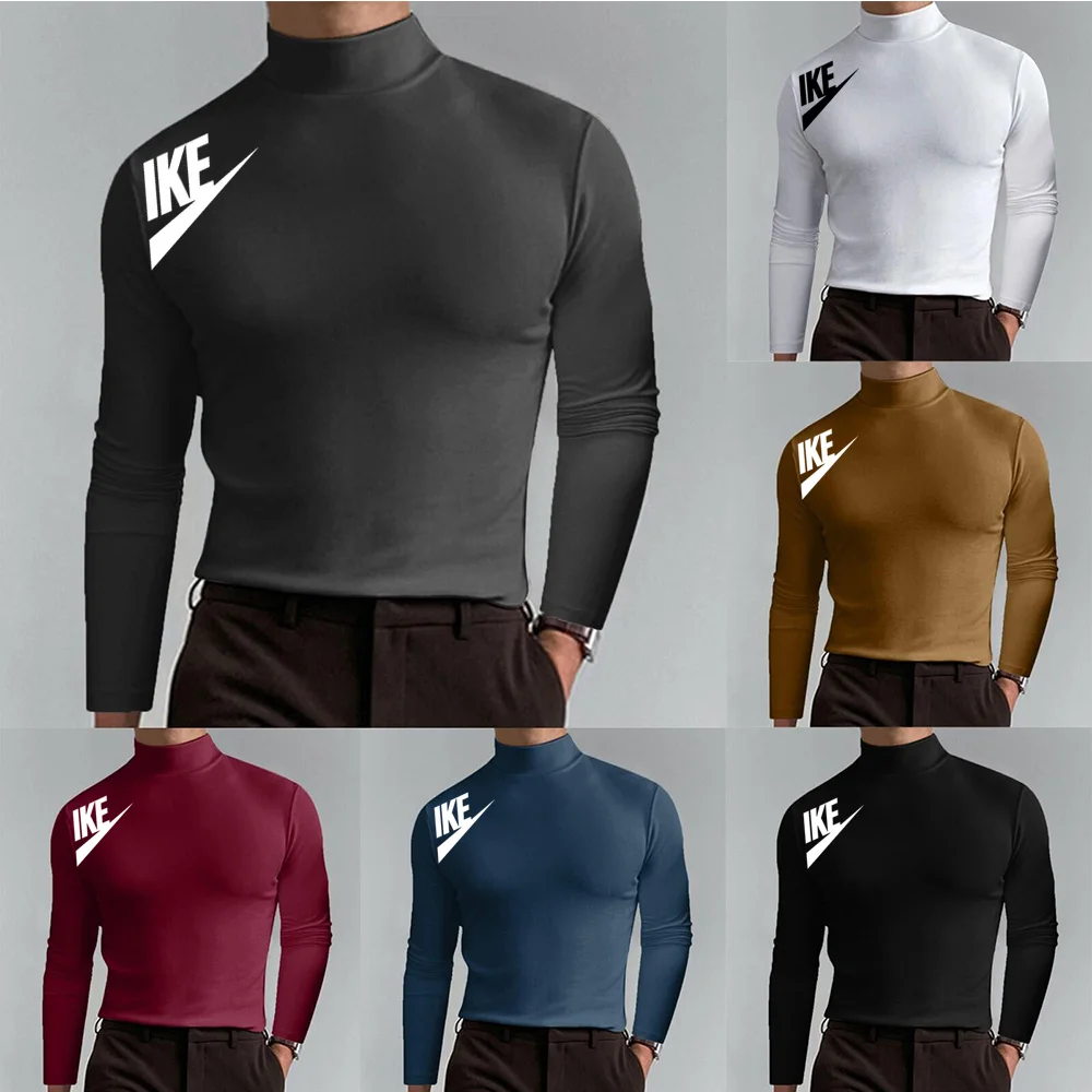 Spring Autumn Winter Cotton Cashmere High Elastic Fashion Long Sleeve Bottom Shirt Men's Casual Sports Turtleneck Quality Tops
Spring Autumn Winter Cotton Cashmere High Elastic Fashion Long Sleeve Bottom Shirt Men's Casual Sports Turtleneck Quality Tops
