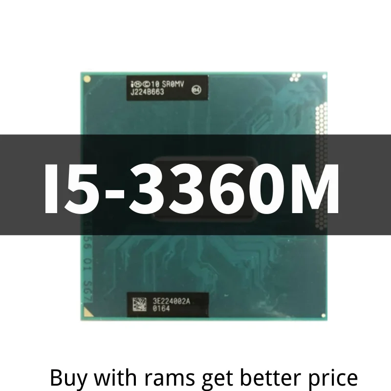 Core i5-3360M i5 3360M SR0MV 2.8 GHz Dual-Core Quad-Thread CPU Processor 3M 35W Socket G2 / rPGA988B
Core i5-3360M i5 3360M SR0MV 2.8 GHz Dual-Core Quad-Thread CPU Processor 3M 35W Socket G2 / rPGA988B