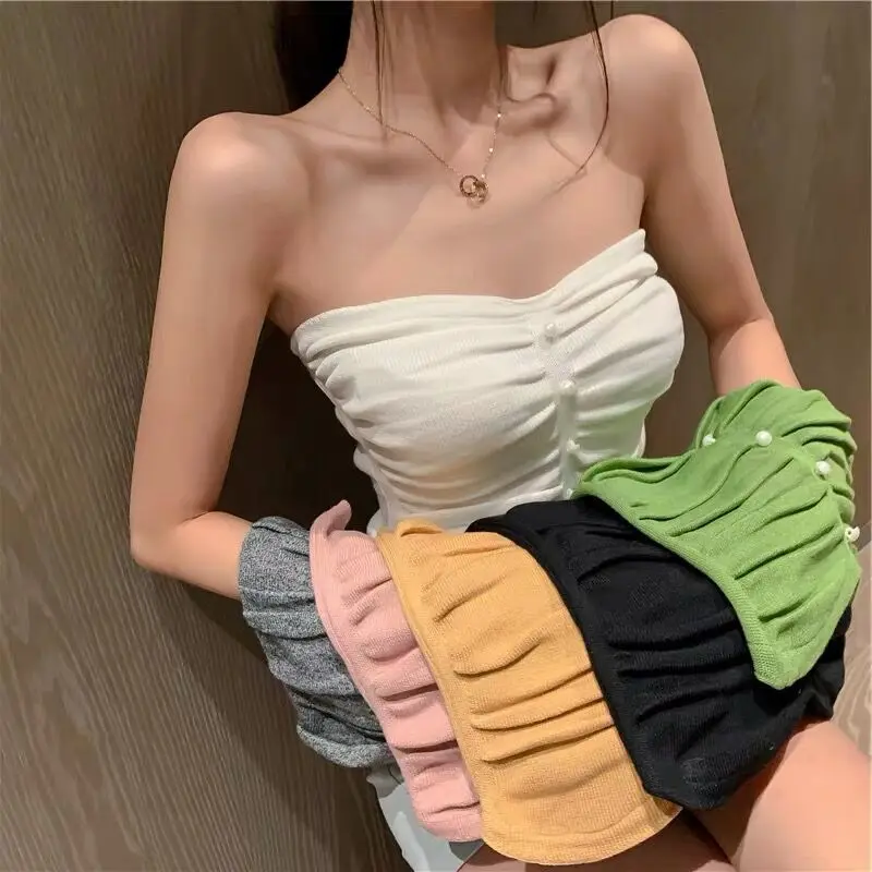 Knitted Off Shoulder Tank Basic Sleeveless Solid Y2k Sexy Fashion Ropa De Mujer Women Folds High Street Harajuku Yellow Ins Top
Knitted Off Shoulder Tank Basic Sleeveless Solid Y2k Sexy Fashion Ropa De Mujer Women Folds High Street Harajuku Yellow Ins Top