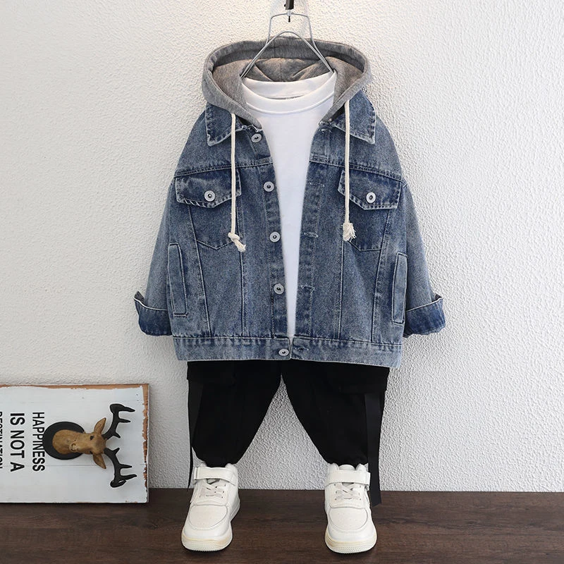 Boys' Denim Jacket Spring and Autumn New Medium and Large Children's Solid Color Fashion Casual Coat
Boys' Denim Jacket Spring and Autumn New Medium and Large Children's Solid Color Fashion Casual Coat
