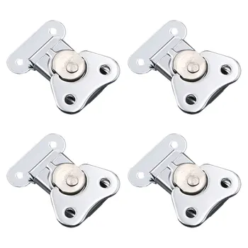 4pcs Wooden Box Durable With Keeper Spring Draw Home Mini Flight Case Packing Lock Twist Latch Accessories Iron
