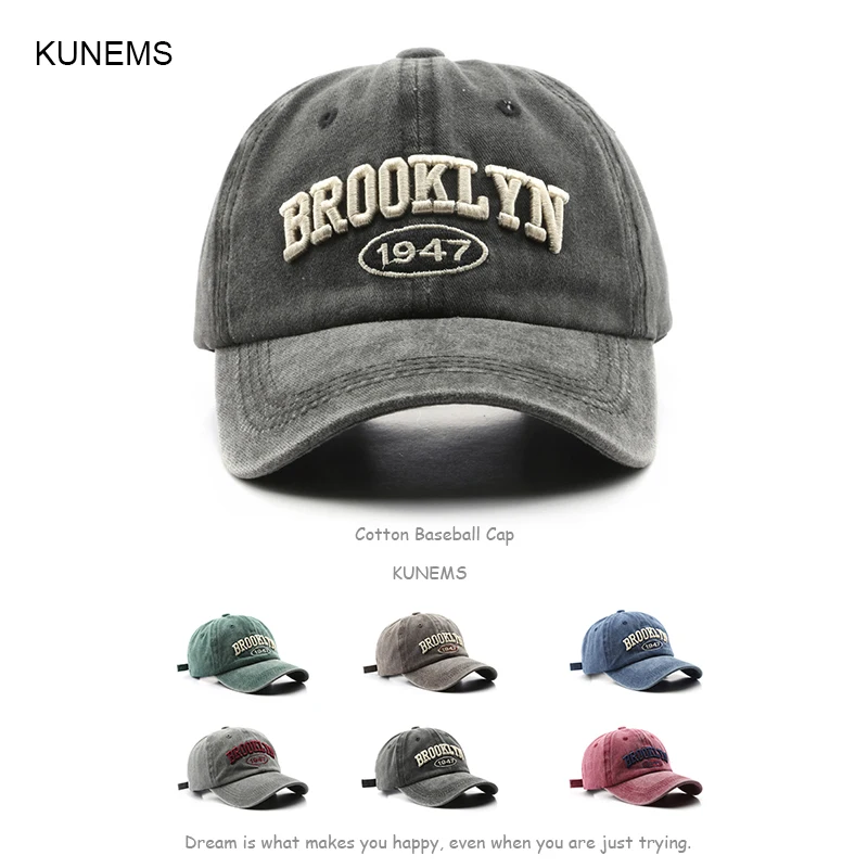 KUNEMS Baseball Cap for Men and Women Wash Cotton Sun Hat Letter Embroidery Snapback Caps Outdoor Sport Hats Peaked Cap Unisex
KUNEMS Baseball Cap for Men and Women Wash Cotton Sun Hat Letter Embroidery Snapback Caps Outdoor Sport Hats Peaked Cap Unisex