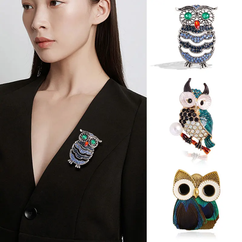 Adorable Owl Brooches Korean Trendy Rhinestone Brooch Badge Pin Bird Animal Party Casual Suit Decoration Badge Corsage Gift
Adorable Owl Brooches Korean Trendy Rhinestone Brooch Badge Pin Bird Animal Party Casual Suit Decoration Badge Corsage Gift