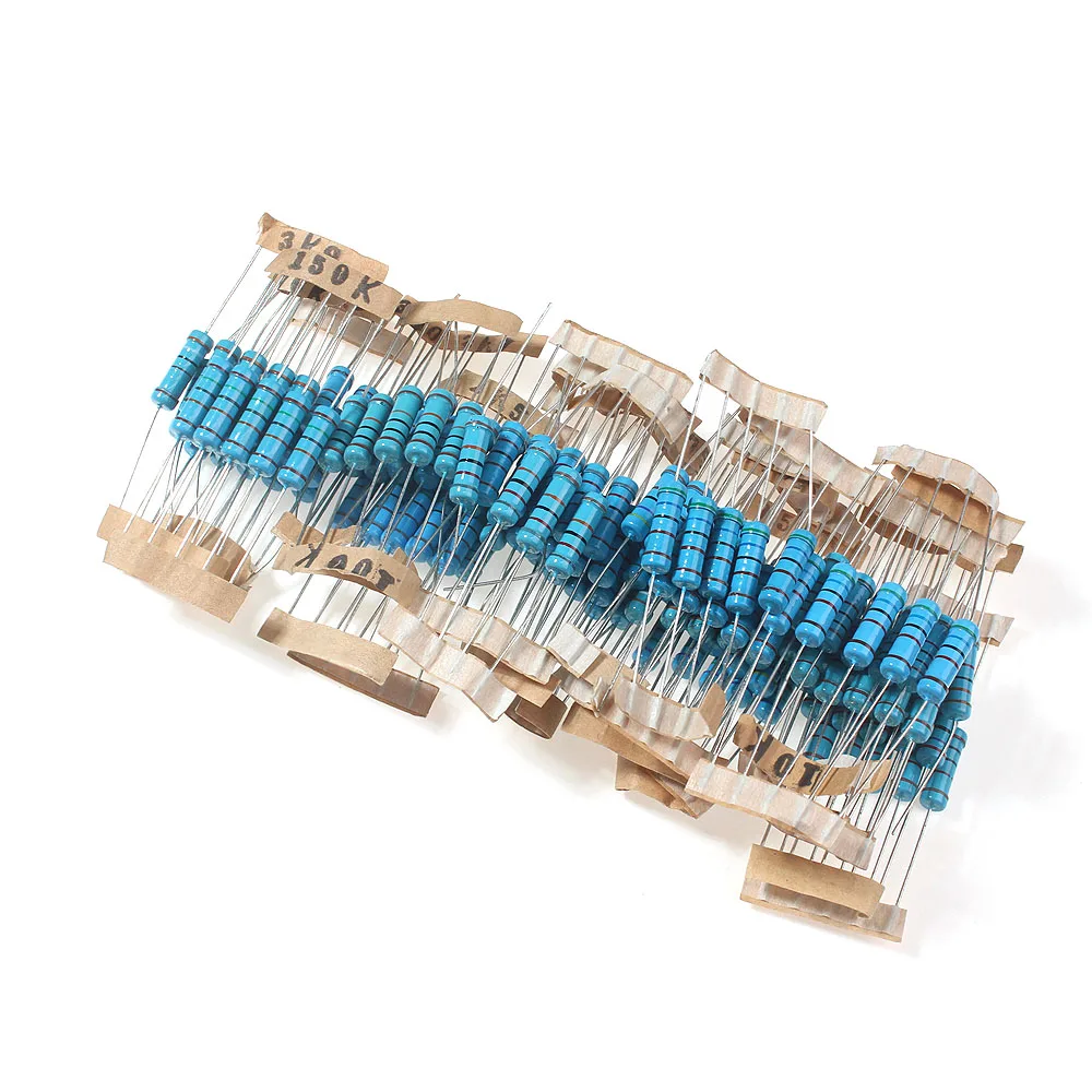 150PCS/Lot 2W Metal Film Resistance kit 1K~820K Resistors Assortment Kits, 30 values 1% Fixed Resistor electronic components
150PCS/Lot 2W Metal Film Resistance kit 1K~820K Resistors Assortment Kits, 30 values 1% Fixed Resistor electronic components