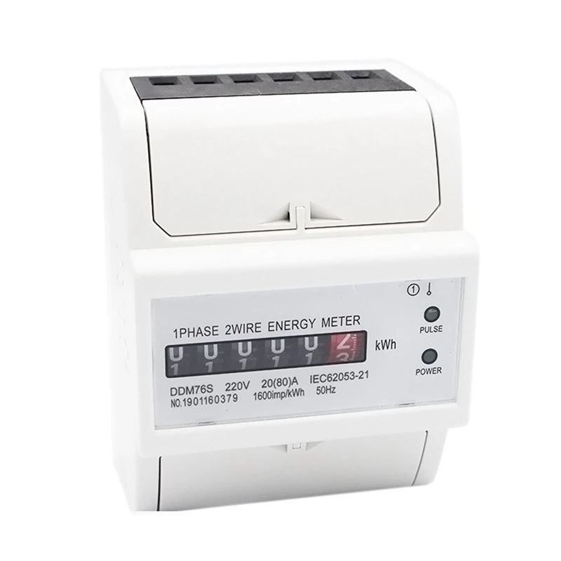 Single Phase Two Wire Power Consumption Watt Energy Meter Kwh 20-80A 220V Wattmeter Household Electric Din Rail Mount
Single Phase Two Wire Power Consumption Watt Energy Meter Kwh 20-80A 220V Wattmeter Household Electric Din Rail Mount