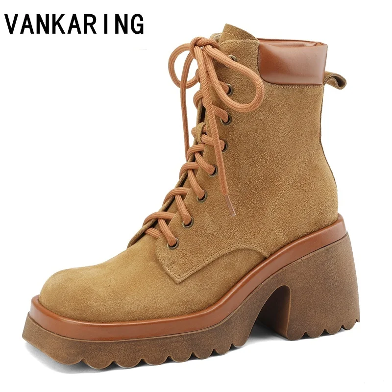 elegant retro suede leather thick platform ankle boots fashion lace-up autumn winter wedges outdoor shoes woman botas mujer
elegant retro suede leather thick platform ankle boots fashion lace-up autumn winter wedges outdoor shoes woman botas mujer