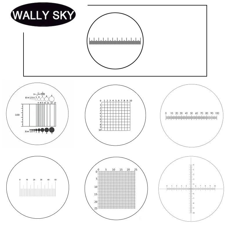 

Calibration Ruler Microscope Slides Reticle Microscope Micrometer Eyepiece Lens Measurement 7PCS/Set 0.1mm 0.2mm 0.05mm 0.01mm