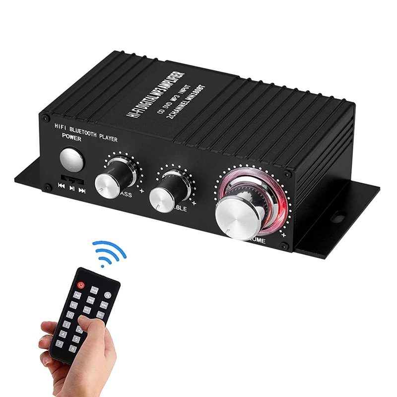 Mini Bluetooth Audio Amplifier Receiver Stereo Power Amp Remote USB Music Player
Mini Bluetooth Audio Amplifier Receiver Stereo Power Amp Remote USB Music Player
