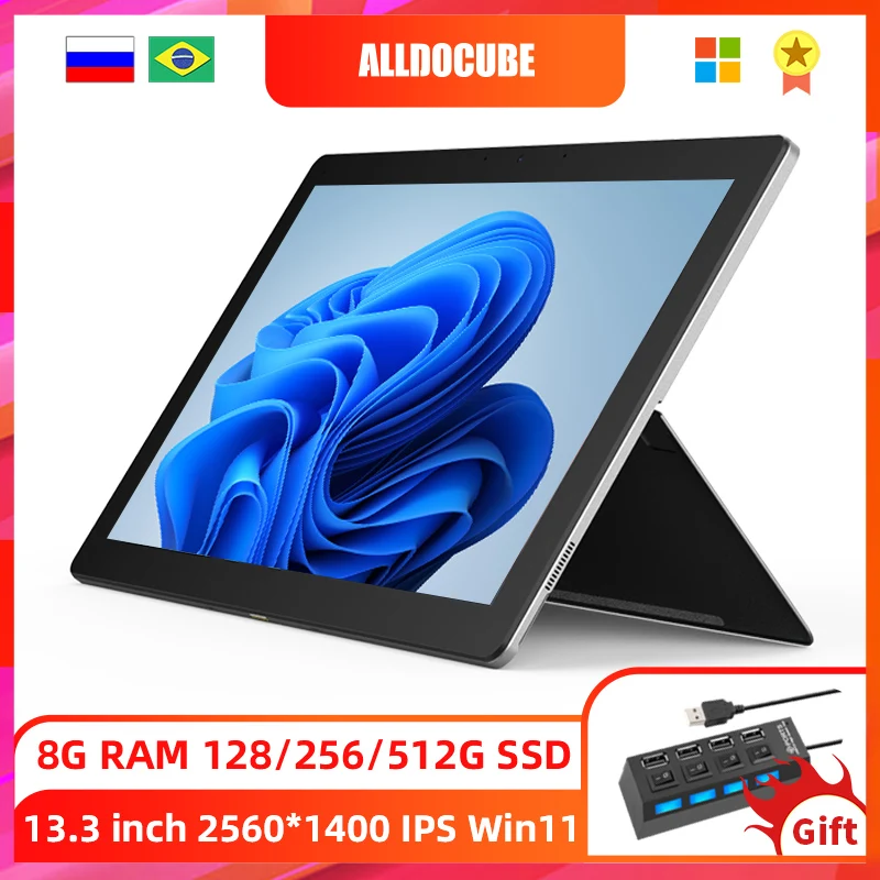 

Alldocube KNote X Pro Windows 11 13.3 inch Gemini lake N4120 Quad Core Tablet PC 8GB RAM 128GB SSD 2560*1440 IPS Tablets