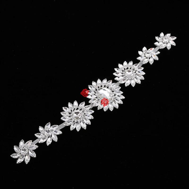 Flower Crystal Rhinestone Applique Necklace for Wedding Dress Sash DIY Crafts Sewing 31.5*6.0cm
Flower Crystal Rhinestone Applique Necklace for Wedding Dress Sash DIY Crafts Sewing 31.5*6.0cm