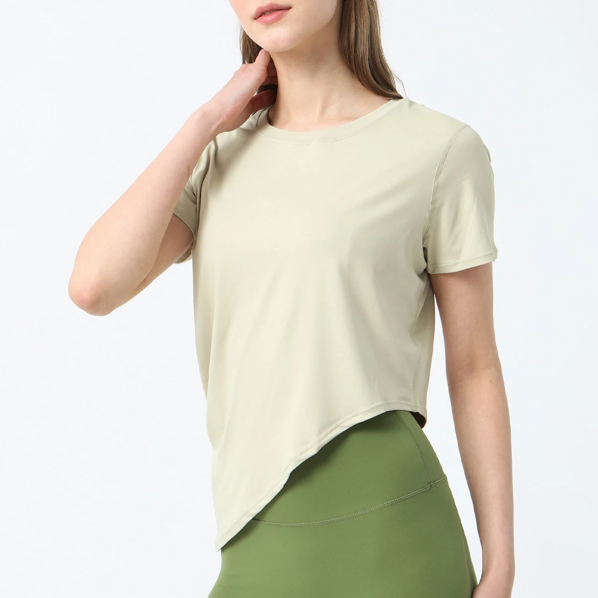 Yoga T-Shirt Women Fitness Top Short Sleeve Quick-Dry High Elastic Fitness Loose Top Irregular Sportswear Gym Top Women T-shirt
Yoga T-Shirt Women Fitness Top Short Sleeve Quick-Dry High Elastic Fitness Loose Top Irregular Sportswear Gym Top Women T-shirt