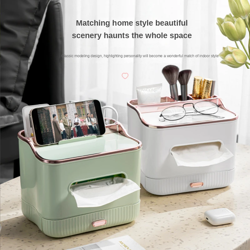 Tissue Box Living Room High-end Light Luxury Pumping Paper Box Cosmetics Remote Control Storage Home Desktop Creative Ornaments
Tissue Box Living Room High-end Light Luxury Pumping Paper Box Cosmetics Remote Control Storage Home Desktop Creative Ornaments