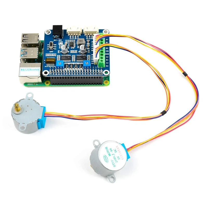 Модуль драйвера шагового двигателя Waveshare для Raspberry Pi 4 Board DRV8825 плата расширения