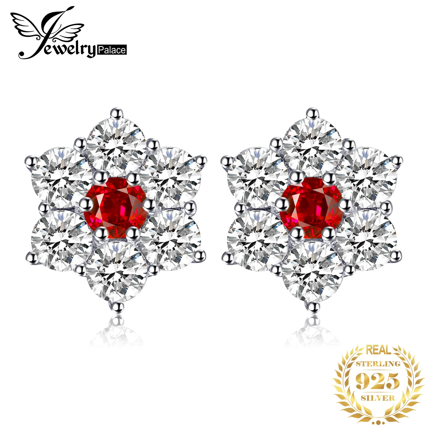 JewelryPalace Flower Created Red Ruby 925 Sterling Silver Stud Earrings for Woman Fashion Fine Jewelry Trendy Gift New Arrival
JewelryPalace Flower Created Red Ruby 925 Sterling Silver Stud Earrings for Woman Fashion Fine Jewelry Trendy Gift New Arrival