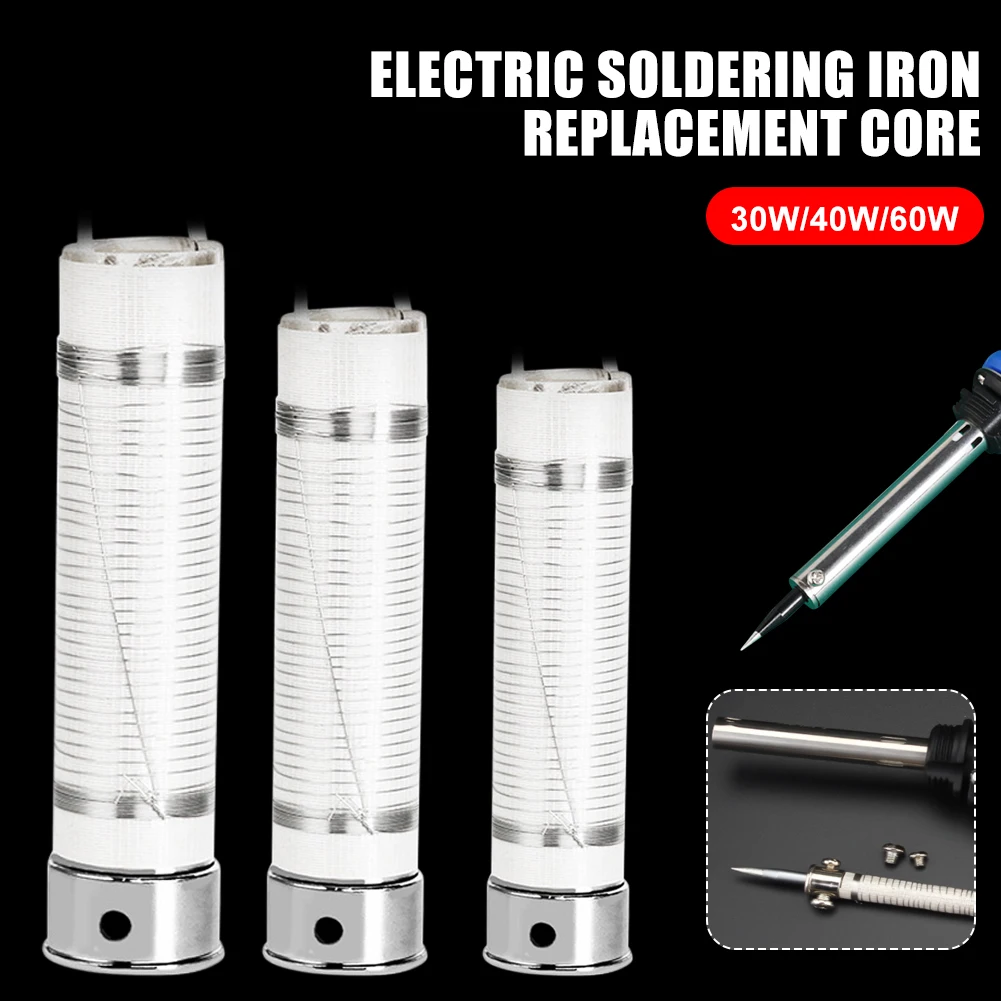 New Electric Soldering Iron Replacement Core 30w/40w/60w High Safety Adjustable Temperature External Heating Element Solder Tool
New Electric Soldering Iron Replacement Core 30w/40w/60w High Safety Adjustable Temperature External Heating Element Solder Tool
